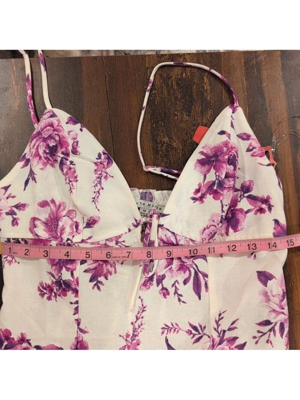 Haute Monde Floral Dress Spaghetti Straps, Medium,Runs Small,See Measuremens,New - Picture 6 of 8